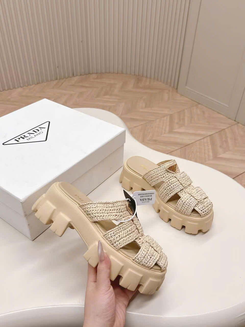 (1:1 replica) Prada Monolith Open Back 5.5cm