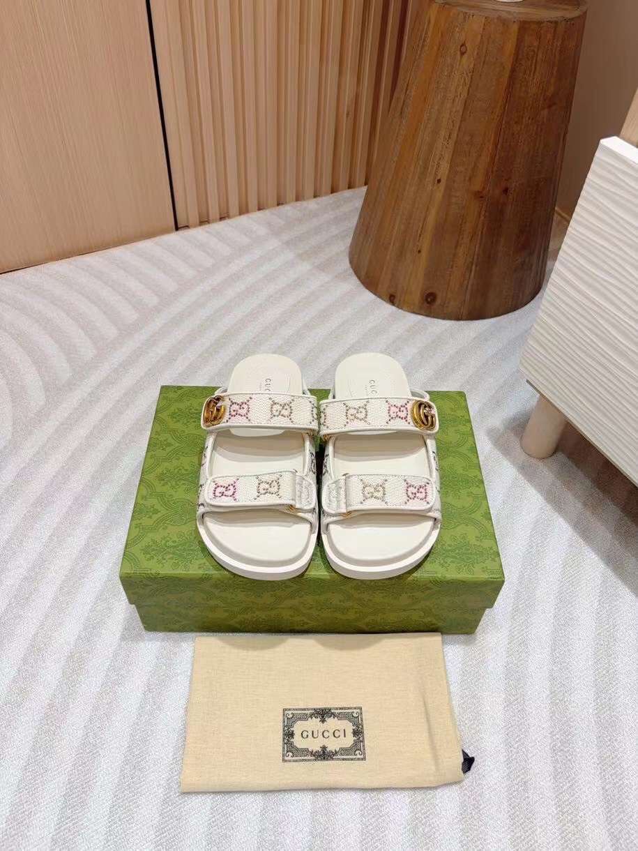 (1:1 replica) Gucci GG Logo Women s Sandal