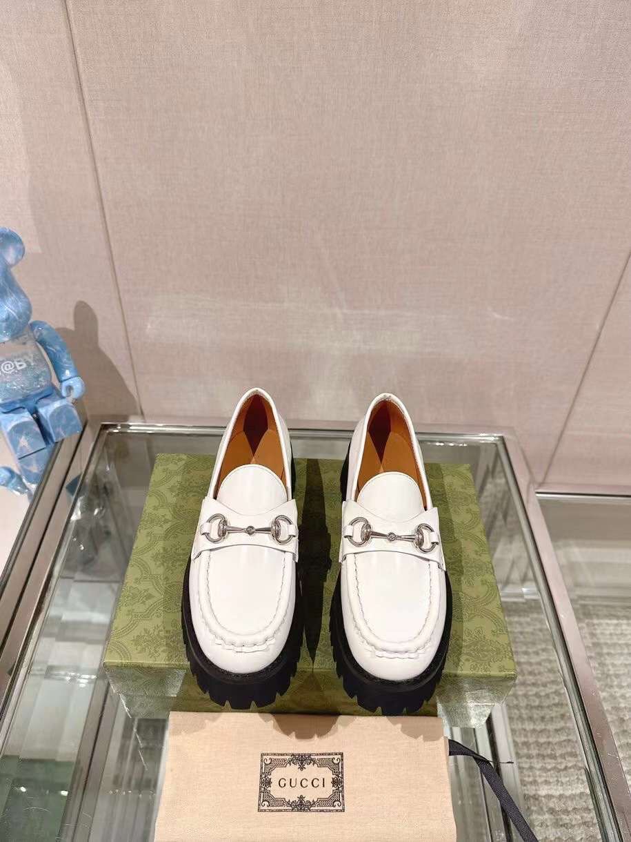(1:1 replica) Gucci Horsebit Loafer Leather Women s Shoes