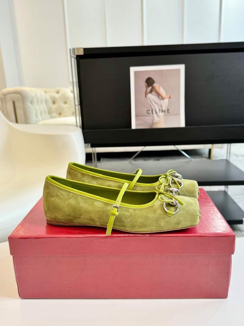 (1:1 replica) Gucci Horsebit Ballets Women s Shoes