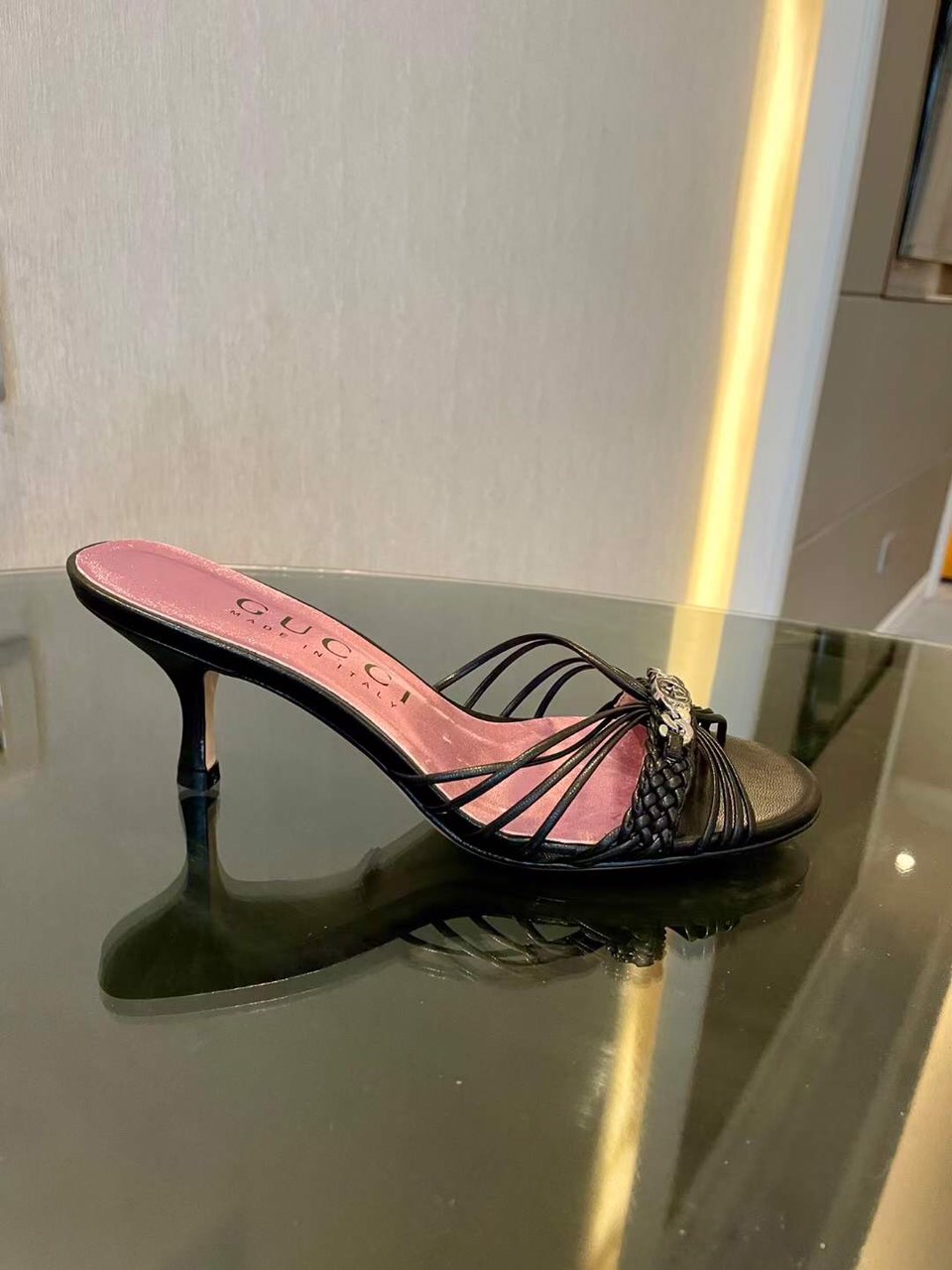 (1:1 replica) Gucci GG Logo Women s Sandal 6.5cm