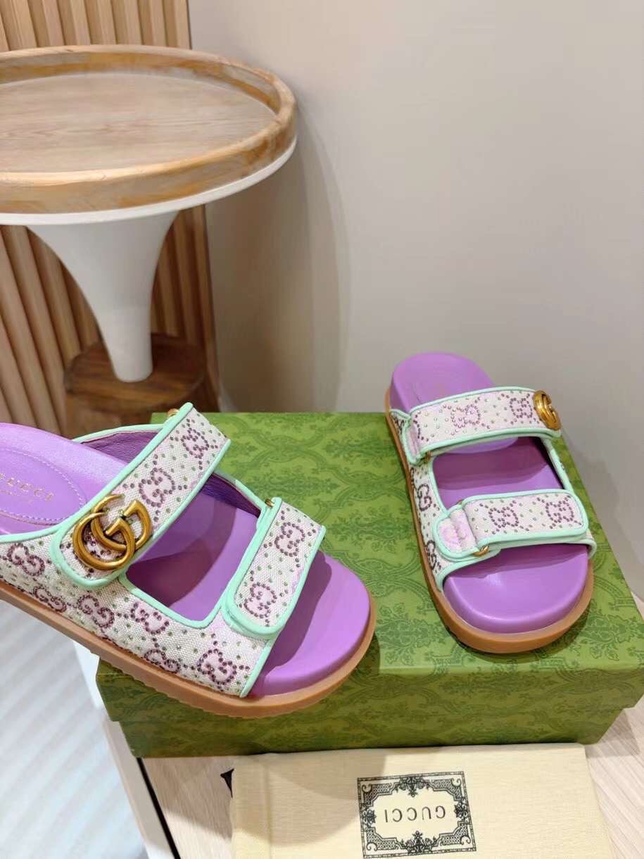 (1:1 replica) Gucci GG Logo Women s Sandal