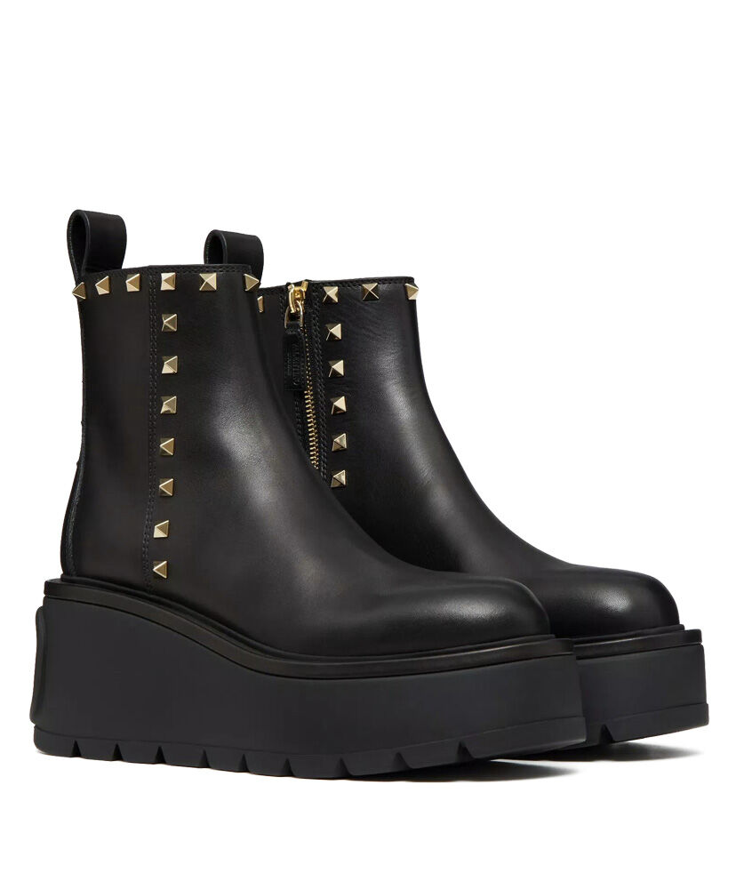 (1:1 replica) Valentino Women s Uniqueform Calfskin Ankle Boot 85 MM Black