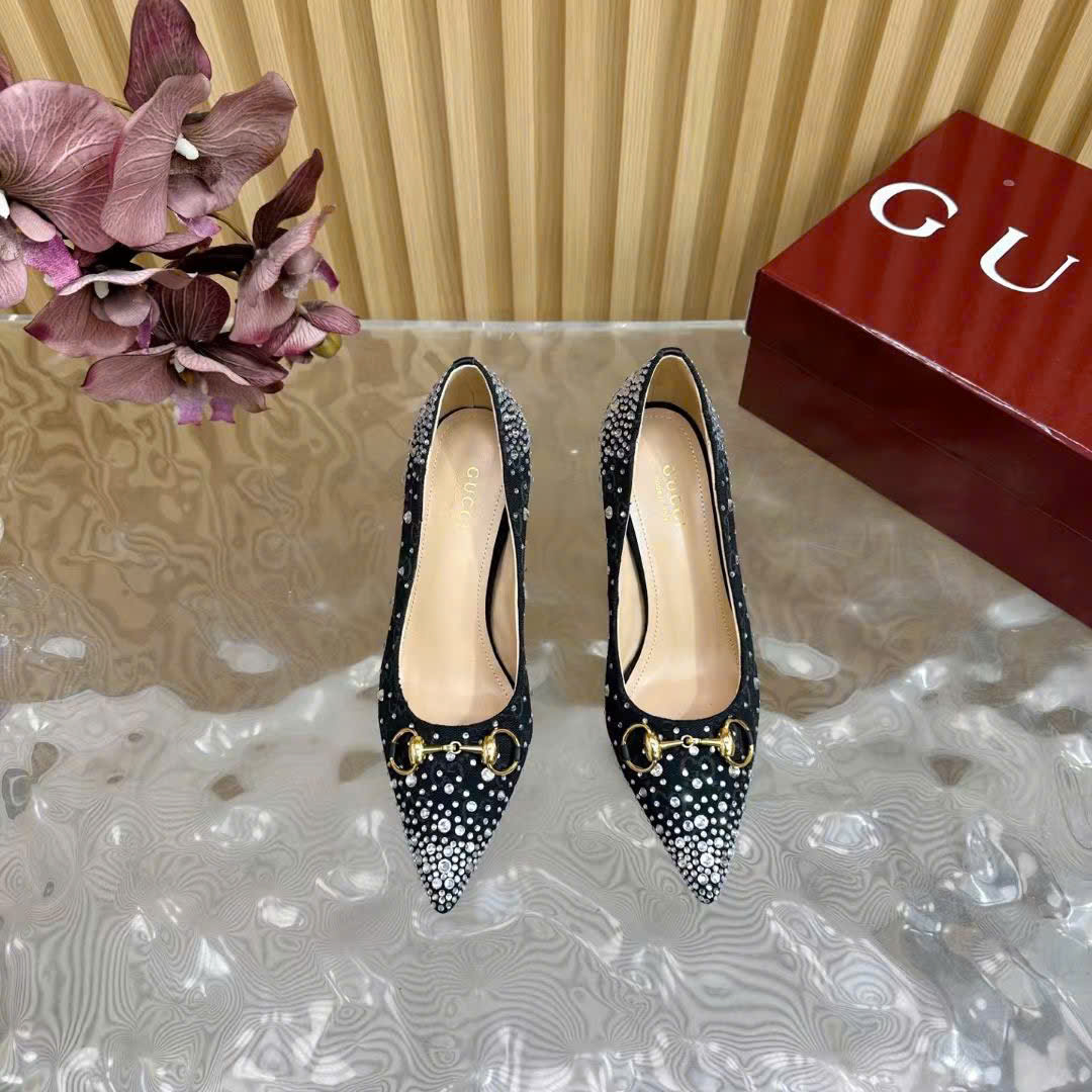 (1:1 replica) Gucci Horsebit Women s Pumps Shoes 8.5cm