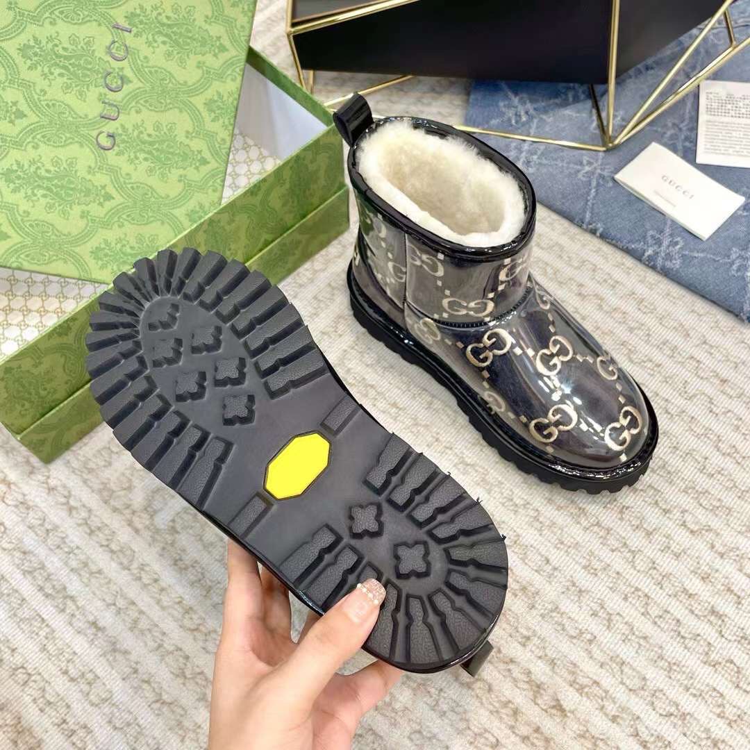 (1:1 replica) Gucci PVC Women’s Ankle Boots