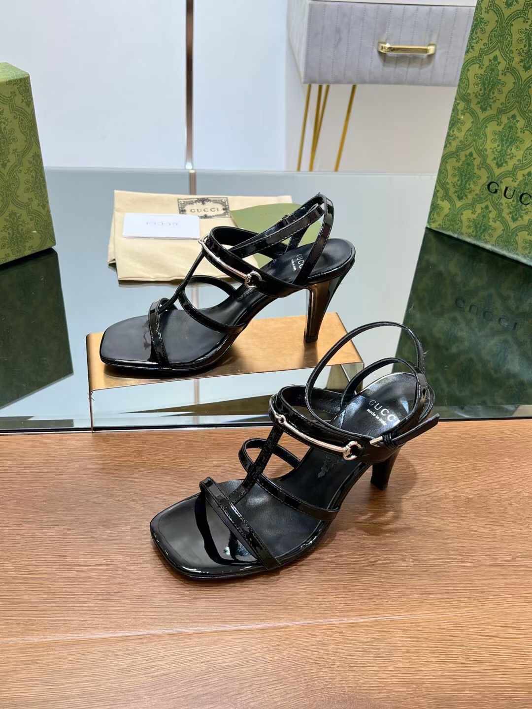 (1:1 replica) Gucci Horsebit Women s Sandal 9.5cm
