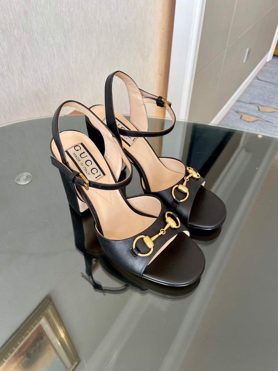 (1:1 replica) Gucci Horsebit Women s Sandal 8.5cm