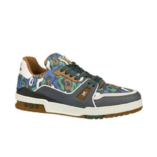 (1:1 replica) LOUIS VUITTON TRAINER SNEAKER IN KHAKI LVS145