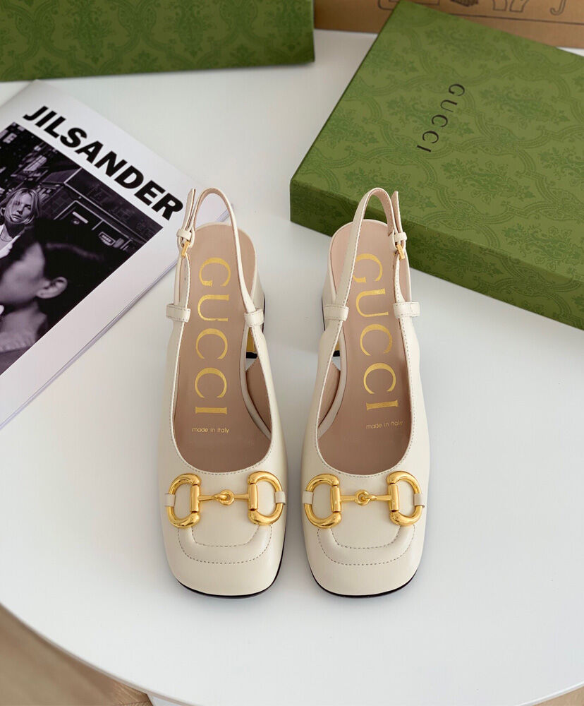 (1:1 replica) Gucci Women s Ladies Horsebit Back Lace-up Mid-heel Pumps 643892