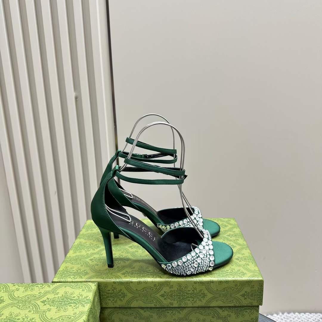 (1:1 replica) Gucci Leather Women s Sandal 8.5cm