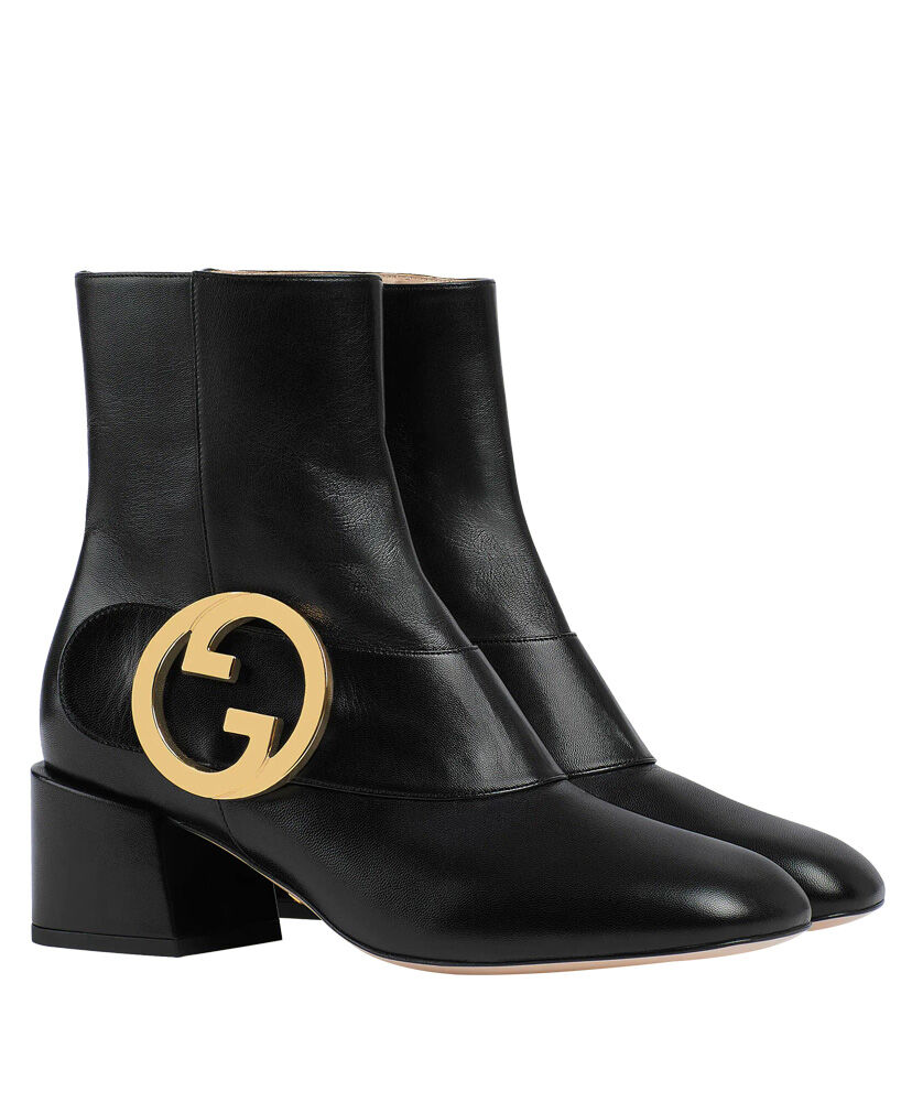(1:1 replica) Gucci Women s Blondie Ankle Boot 700016 Black