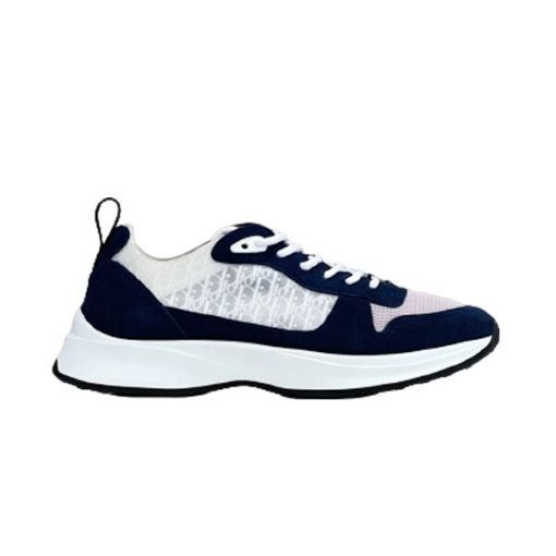 (1:1 replica) DIOR B25 RUNNER NAVY OBLIQUE SUEDE SNEAKER DO063