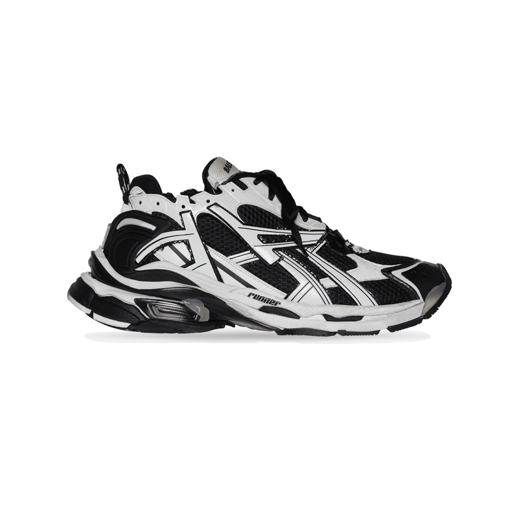 (1:1 replica) BALENCIAGA RUNNER SNEAKERS IN BLACK AND WHITE MESH AND NYLON BLA008