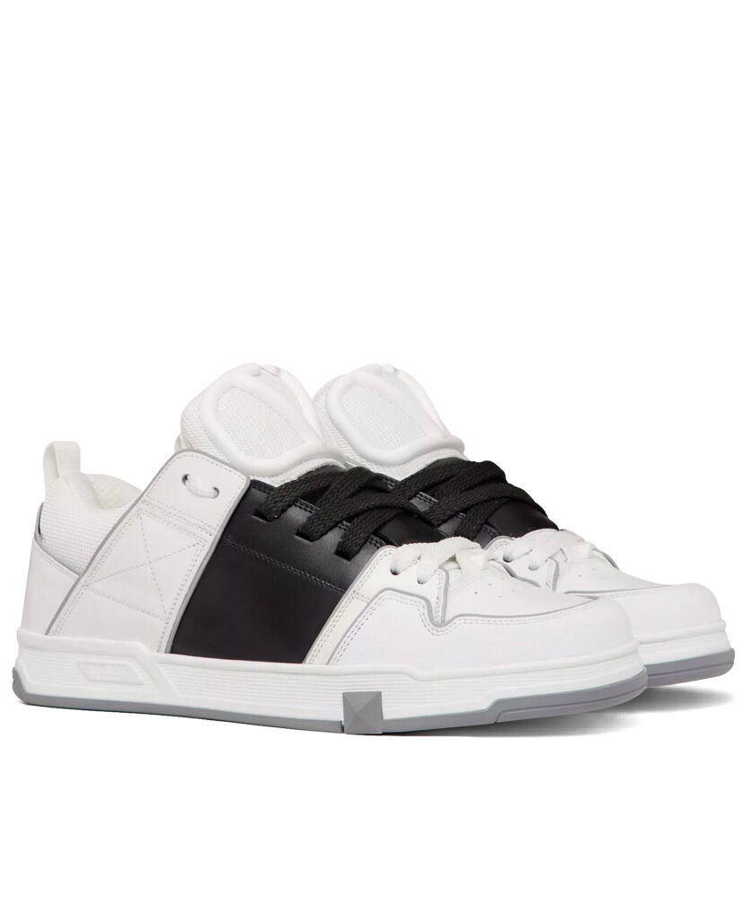 (1:1 replica) Valentino Unisex Open Skate Calfskin And Fabric Sneaker