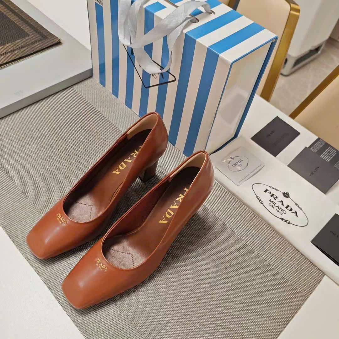(1:1 replica) Prada Slingback Pumps Shoes 9.5cm