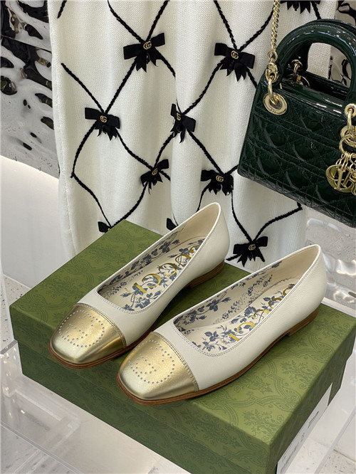 (1:1 replica) Gucci Square Toe Flat Shoes