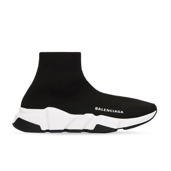 (1:1 replica) BALENCIAGA SPEED RECYCLED KNIT SNEAKER IN BLACK/WHITE BLA052