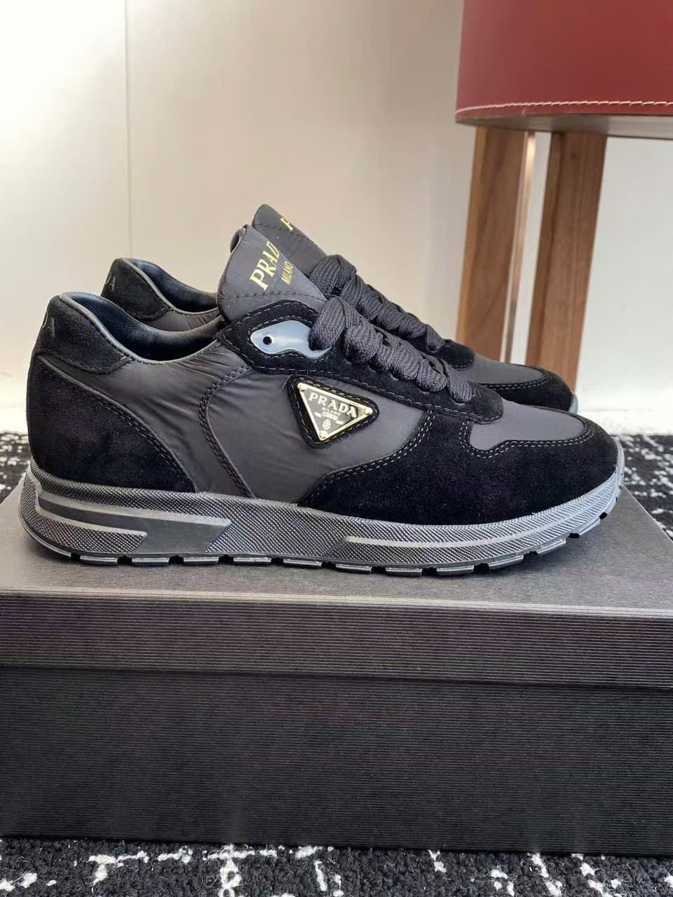 (1:1 replica) Prada Triangle Logo Sneakers Women s Shoes