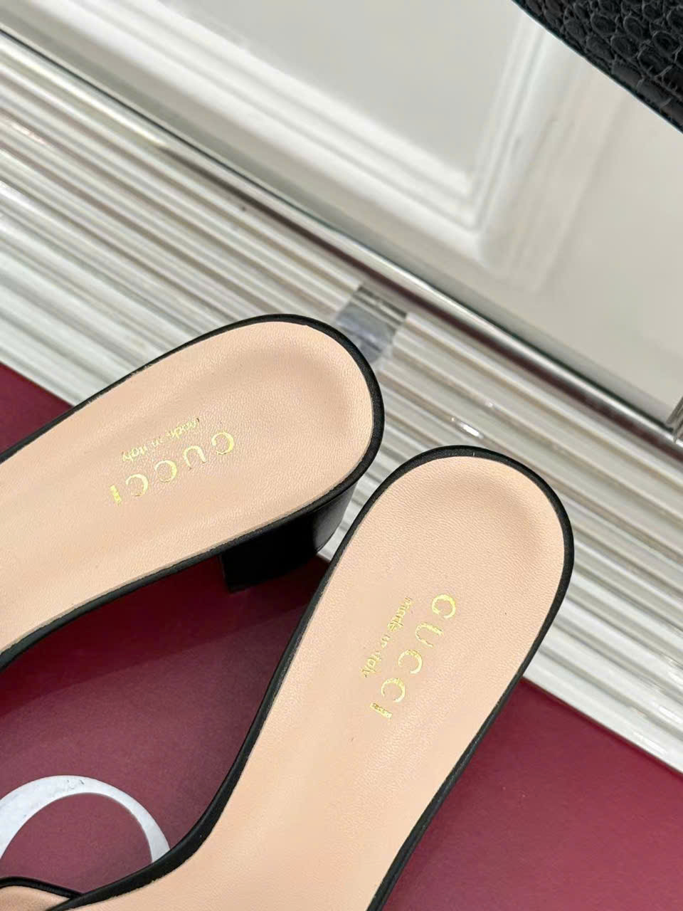 (1:1 replica) Gucci GG Women s Clogged Sandal 5cm