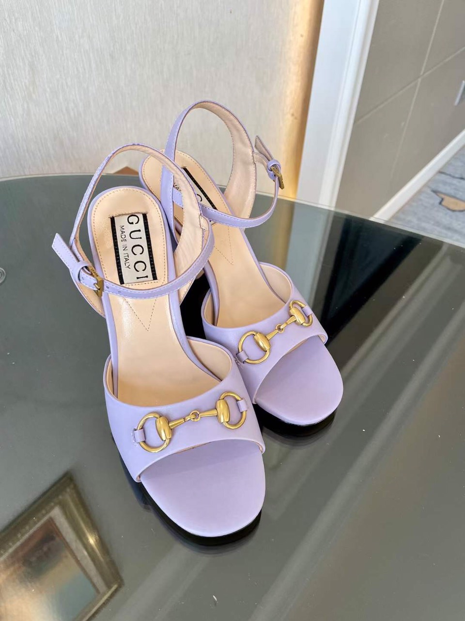 (1:1 replica) Gucci Horsebit Women s Sandal 8.5cm