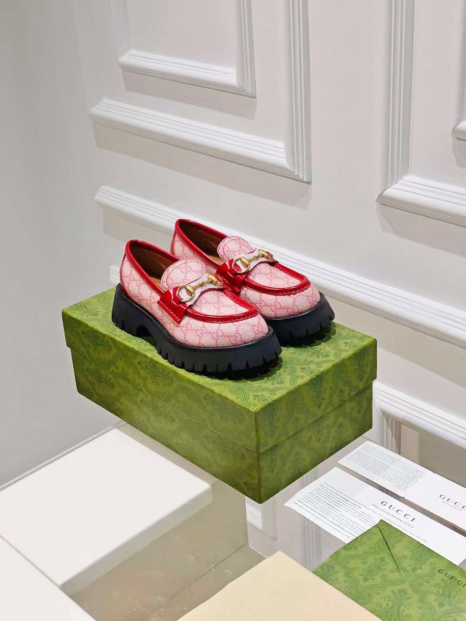 (1:1 replica) Gucci Women s Retro Lefu Leaher 5cm