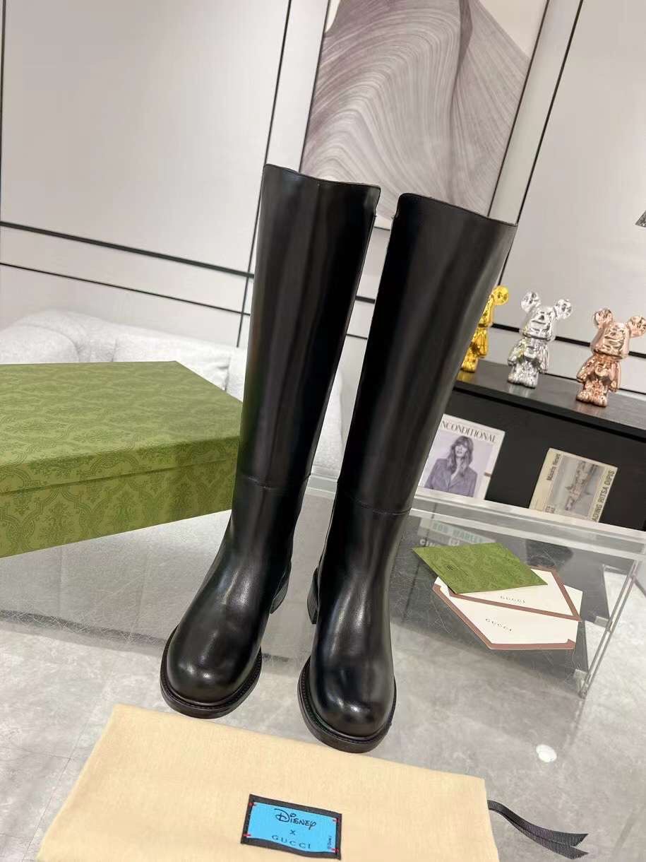 (1:1 replica) Gucci Leather Women s Long Boots