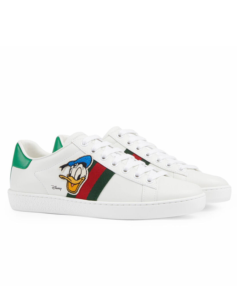 (1:1 replica) Gucci x Disney Unisex Donald Duck Ace sneaker White