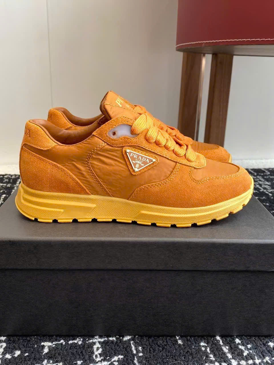 (1:1 replica) Prada Triangle Logo Sneakers Women s Shoes