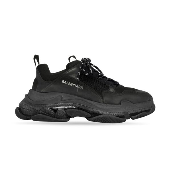 (1:1 replica) BALENCIAGA MEN S TRIPLE S SNEAKER CLEAR SOLE IN BLACK BLA014