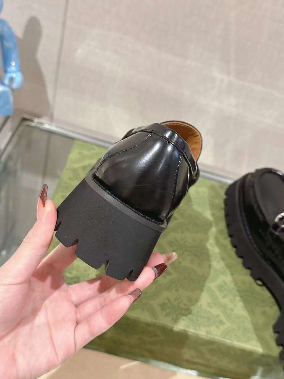 (1:1 replica) Gucci Horsebit Loafer Leather Women s Shoes