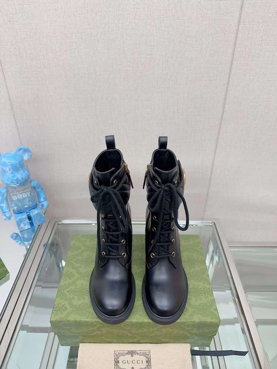 (1:1 replica) Gucci Women s Ankle Boots GG Logo