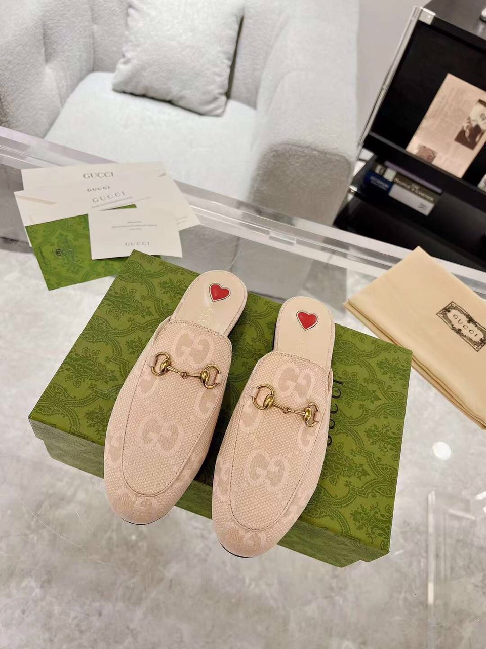 (1:1 replica) Gucci Women s Muller Leaher