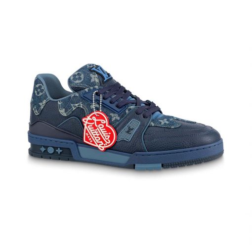 (1:1 replica) LOUIS VUITTON X NIGO TRAINER SNEAKERS IN BLUE LVS005