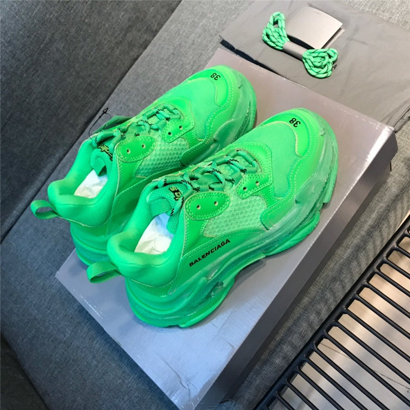 (1:1 replica) BALENCIAGA Triple S Sneakers green 2020 SS