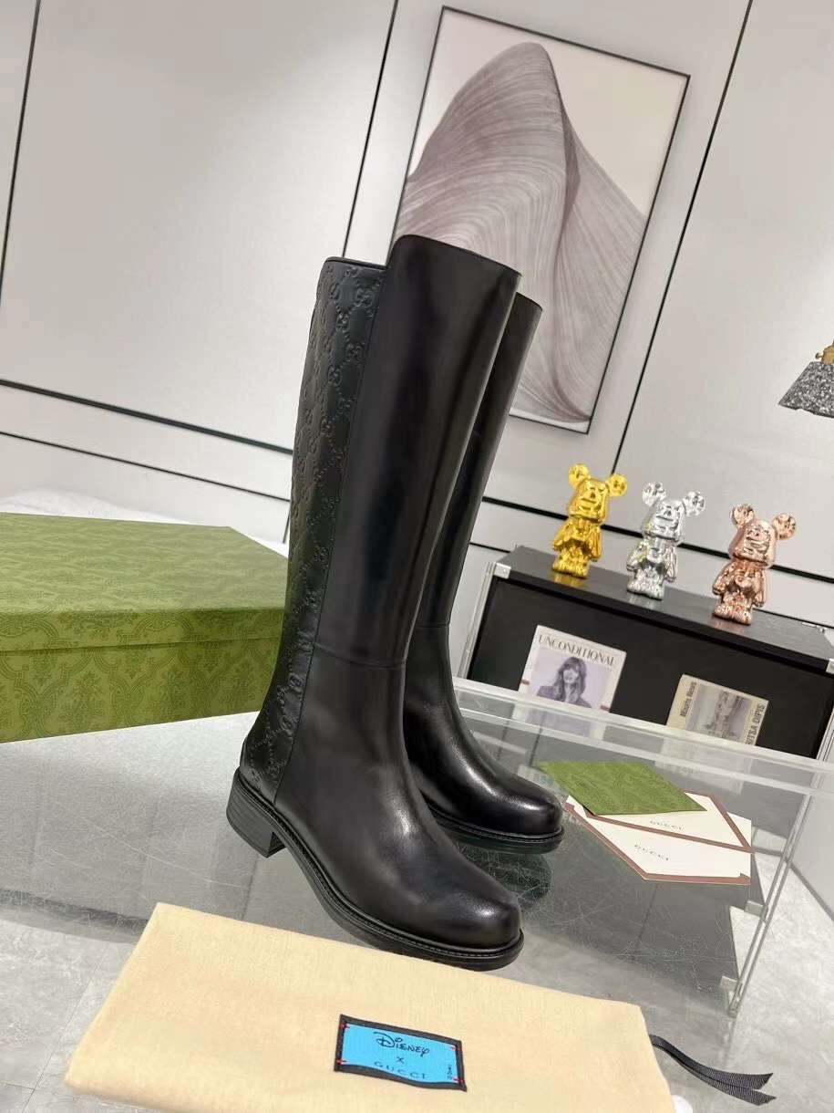 (1:1 replica) Gucci Leather Women s Long Boots