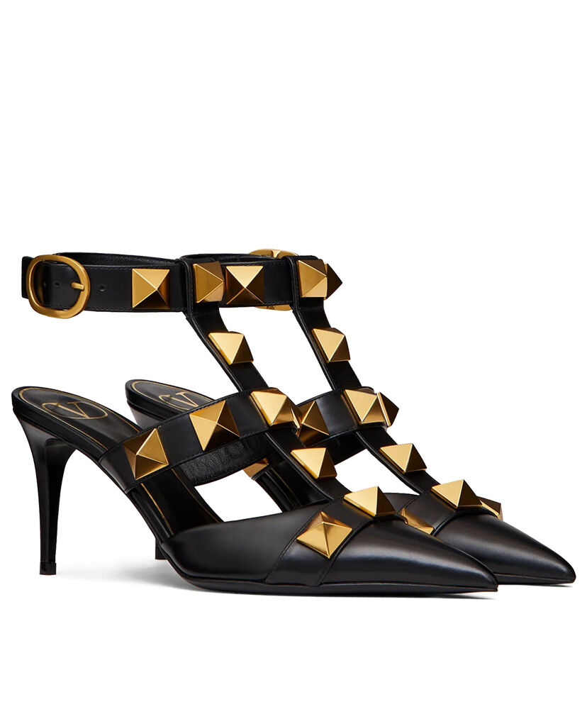 (1:1 replica) Valentino Women s Roman Stud Calfskin Pump 80 MM