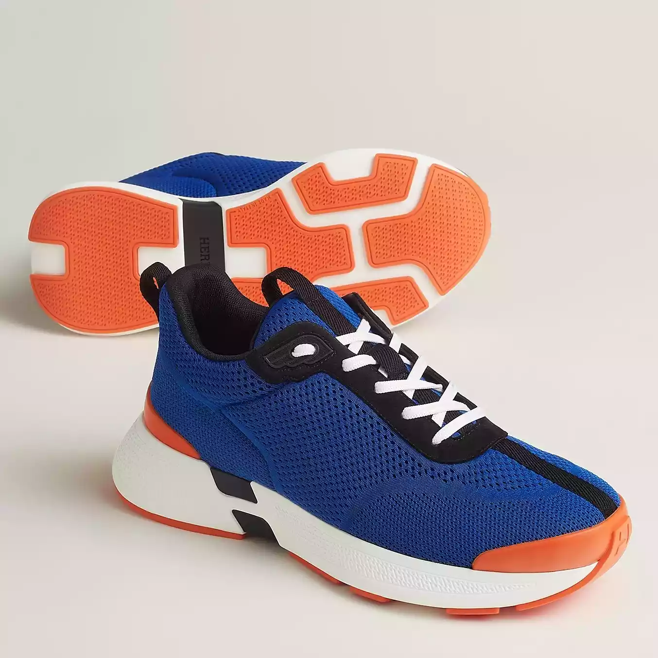 (1:1 replica) Hermes Heros Sneakers in Blue Technical Knit HM006