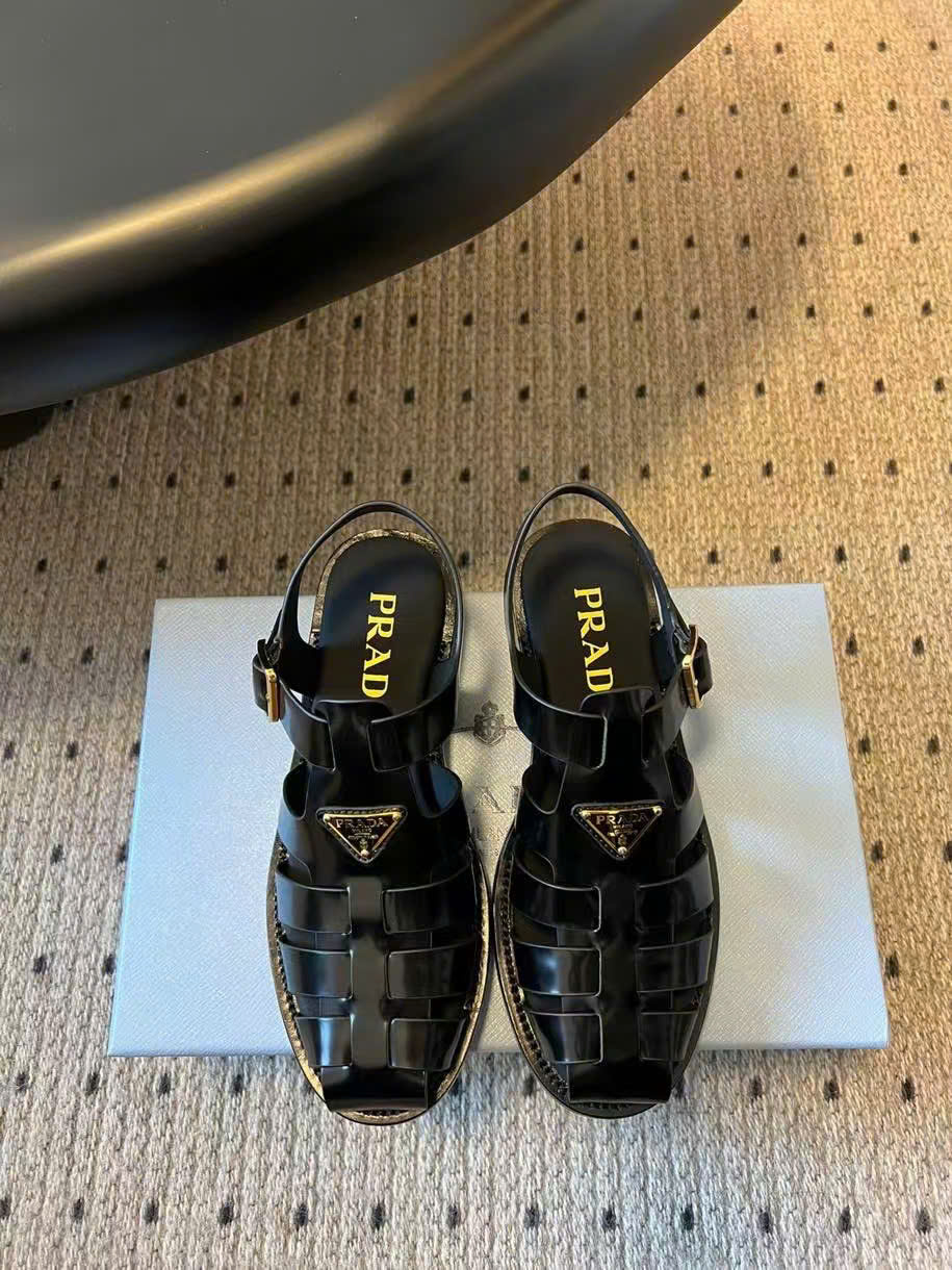 (1:1 replica) Prada Platform Triangle Logo Women s Sandal