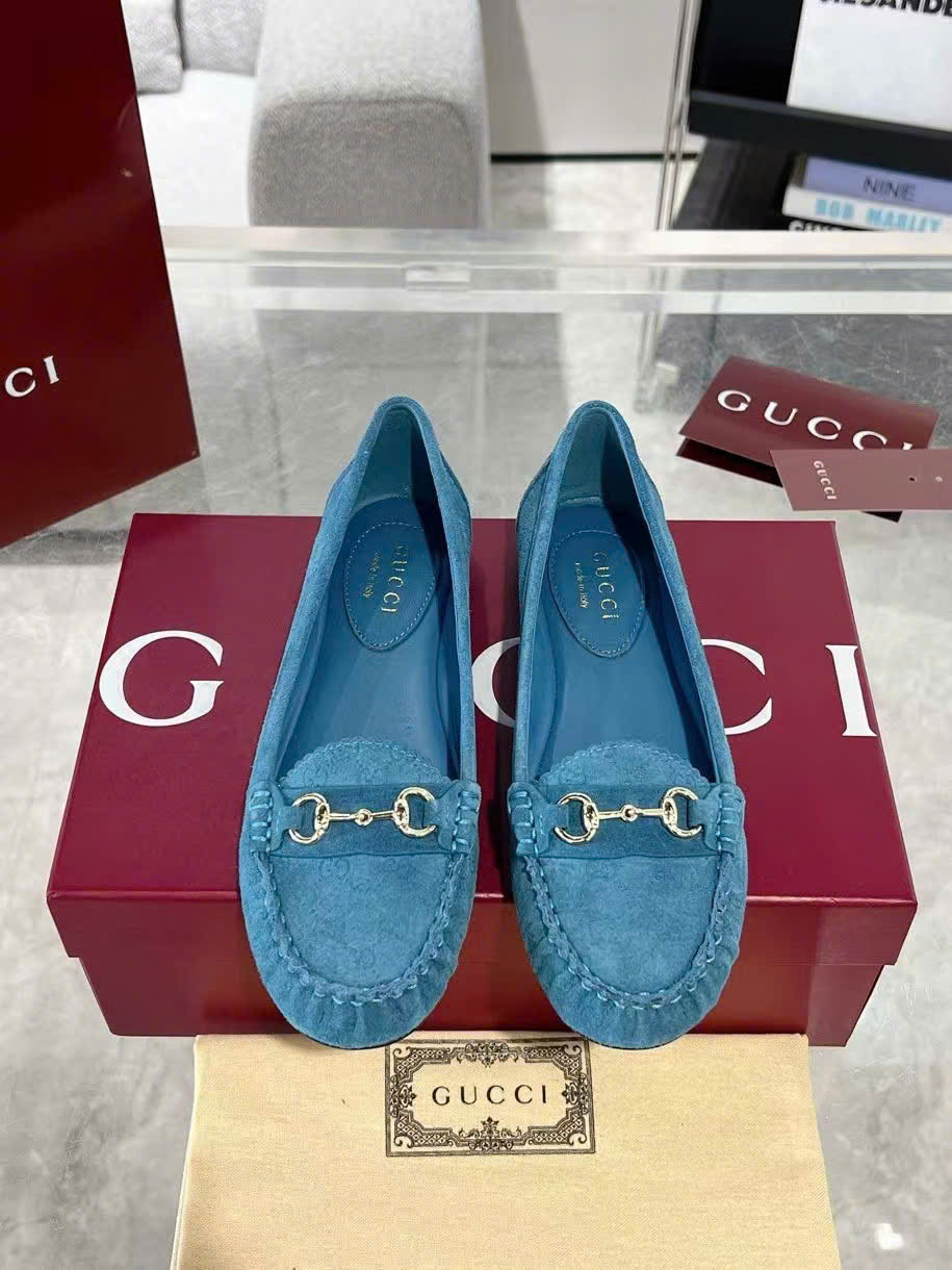 (1:1 replica) Gucci Horsebit Monogram Platform Loafers Shoes