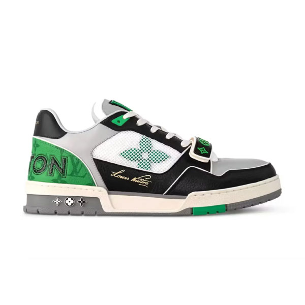 (1:1 replica) LOUIS VUITTON LV TRAINER SNEAKER GREEN LVS181