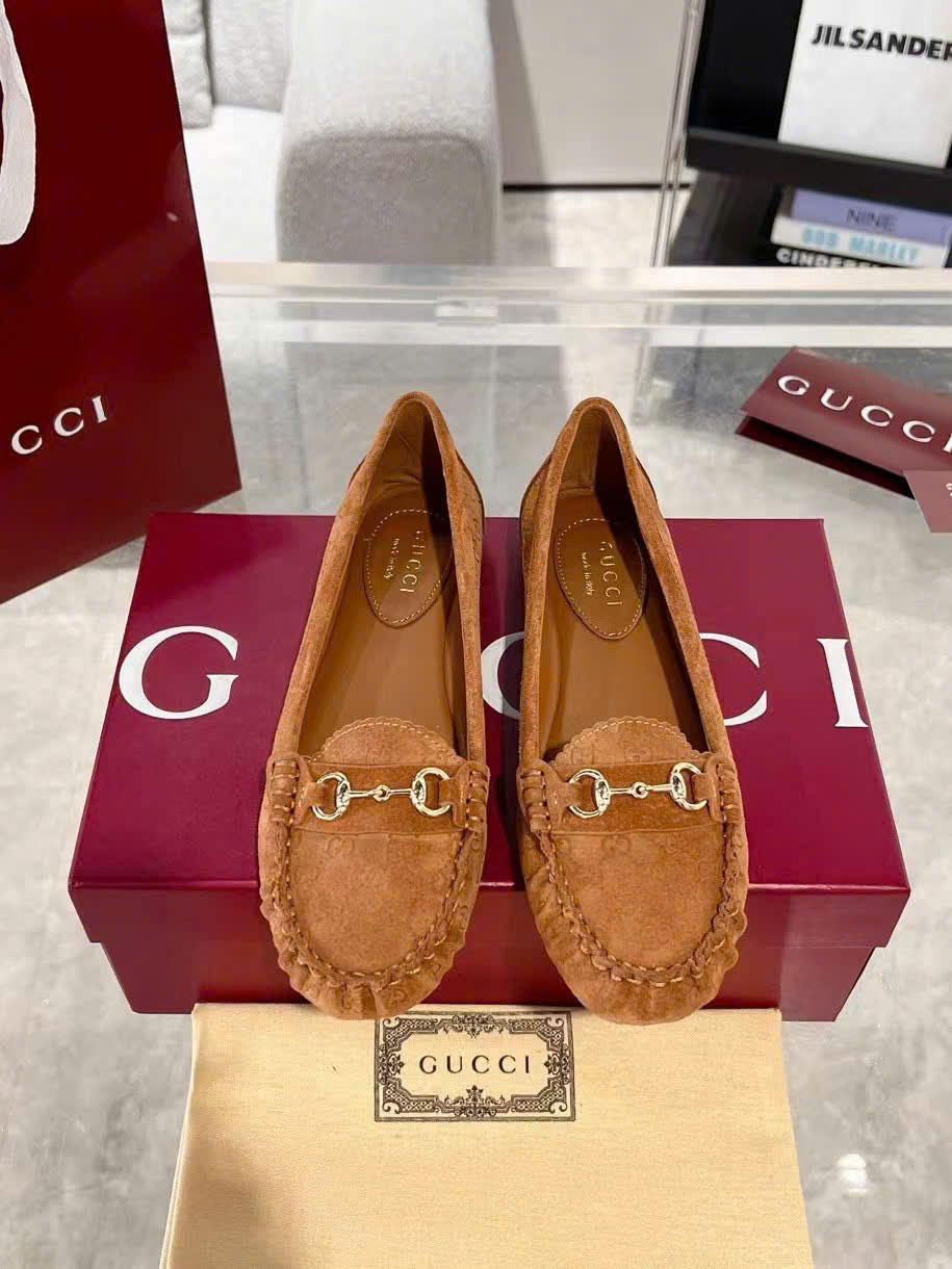 (1:1 replica) Gucci Horsebit Monogram Platform Loafers Shoes