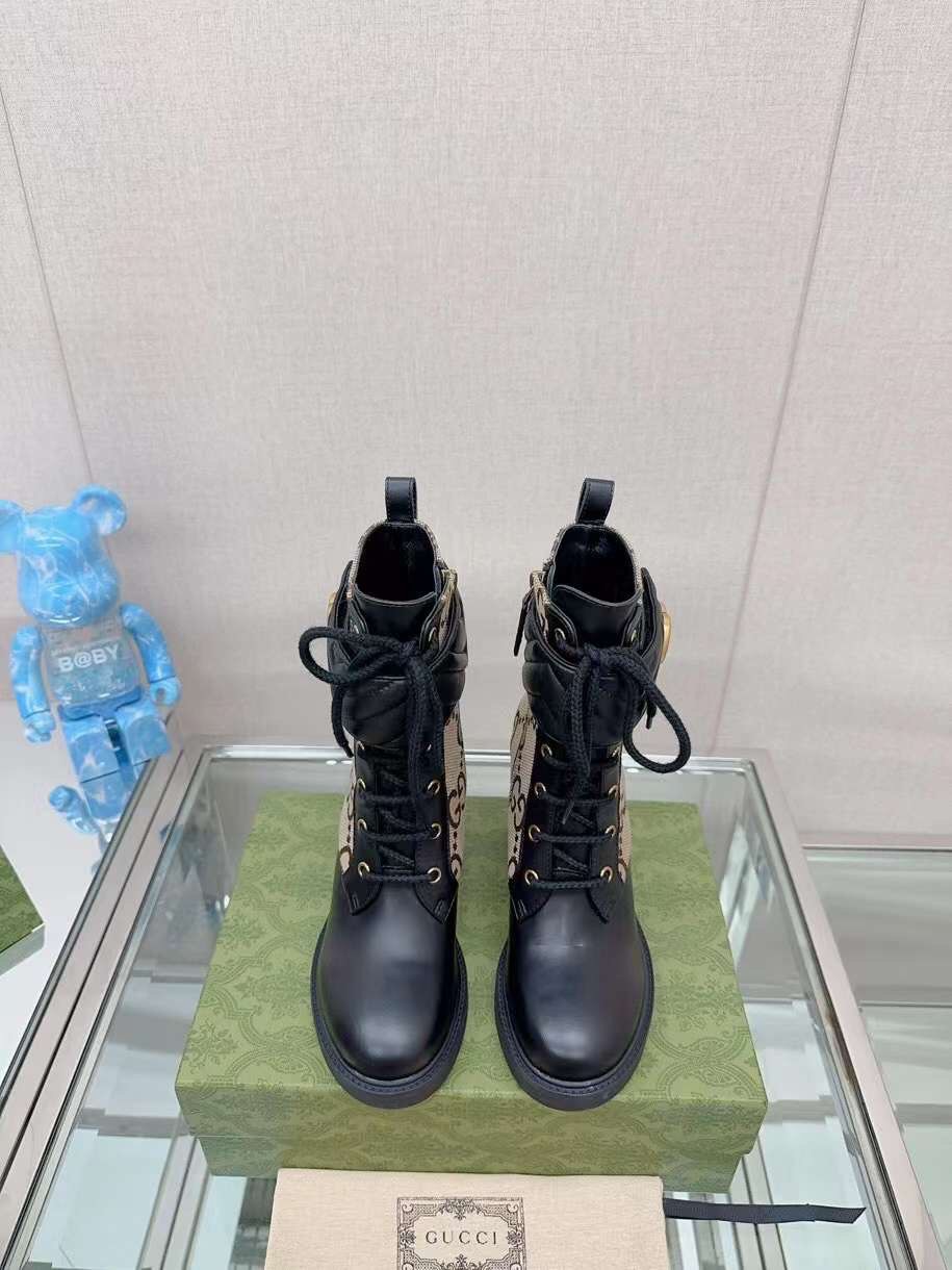 (1:1 replica) Gucci Women s Ankle Boots GG Logo