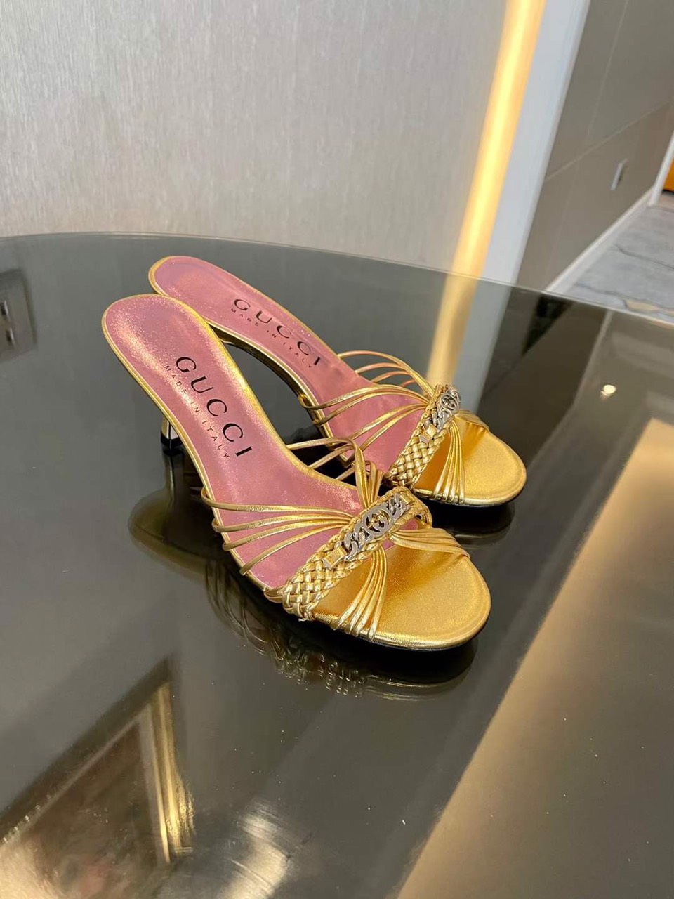 (1:1 replica) Gucci GG Logo Women s Sandal 6.5cm