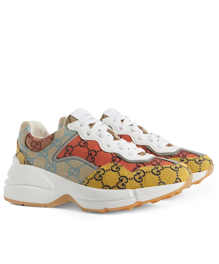(1:1 replica) Gucci Unisex Rhyton GG Multicolor Sneaker Yellow