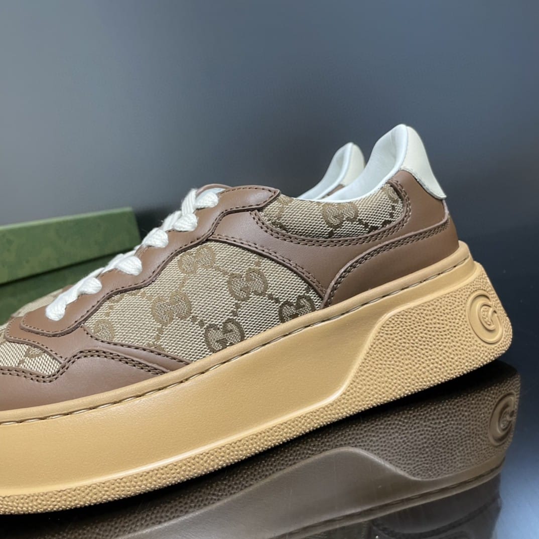 (1:1 replica) Gucci Women s GG Sneaker Brown And Beige For Women 676092 UPG20 2866