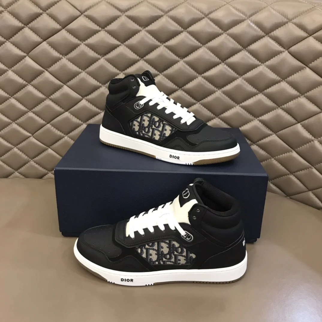 (1:1 replica) Christian Dior Women s B27 High-Top Sneaker Black For Women CD