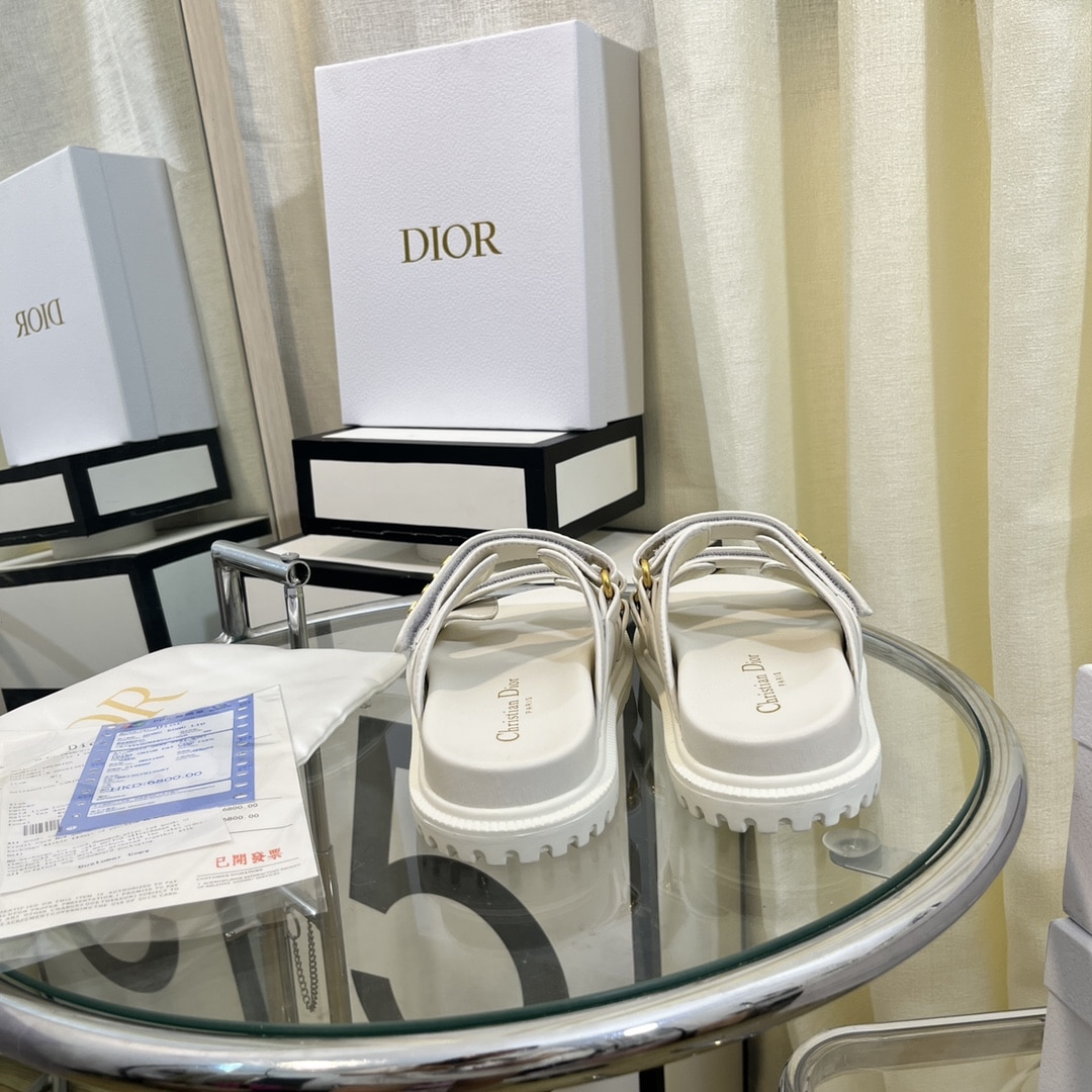(1:1 replica) Christian Dior Women s DiorAct Slide White For Women CD KCQ718LAB_S03W