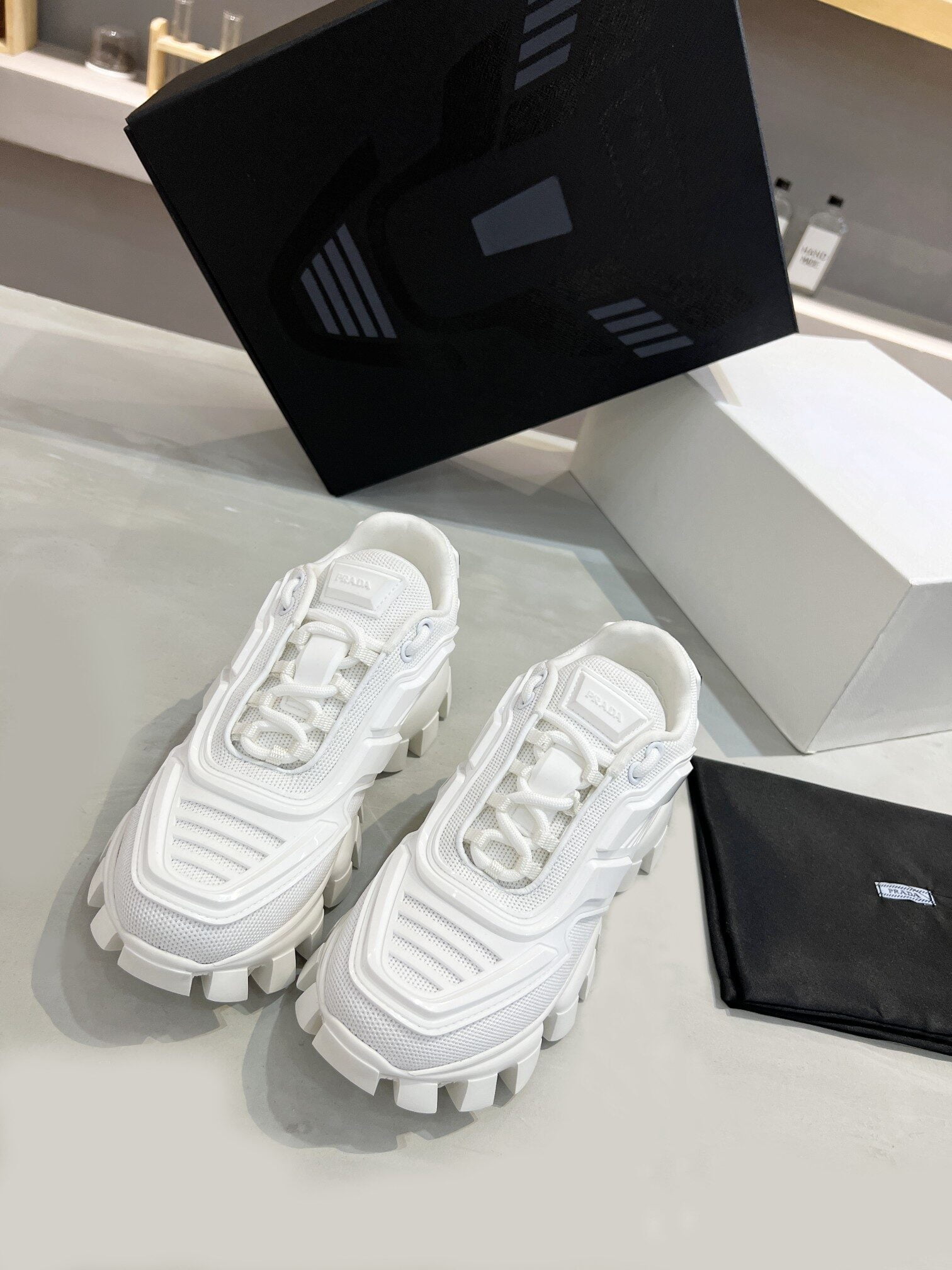 (1:1 replica) Prada Cloudbust Thunder Sneakers White For Women PRD 1E819L_3KR2_F0009_F_050