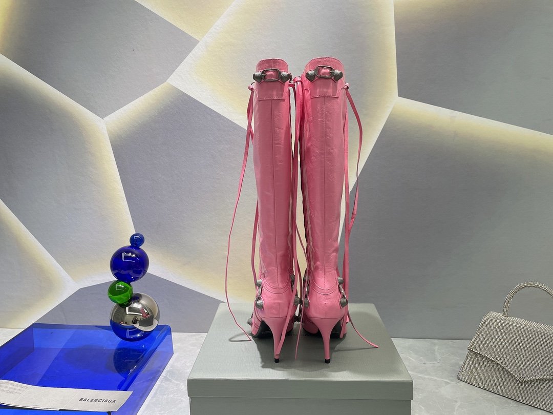 (1:1 replica) Balenciaga Cagole Boot Pink For Women 694395WAD4E5081