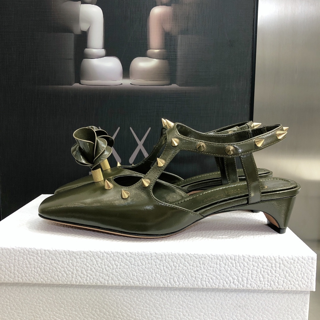 (1:1 replica) Christian Dior Women s Rose Fantastique Pump Green For Women CD 1.5in/4cm